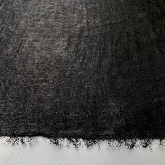 Mysterious Figure - Polyester Blend Woven - Black - Bundles - True Deadstock fabric Fabric by private - Sustainable Textile | FABCYCLE