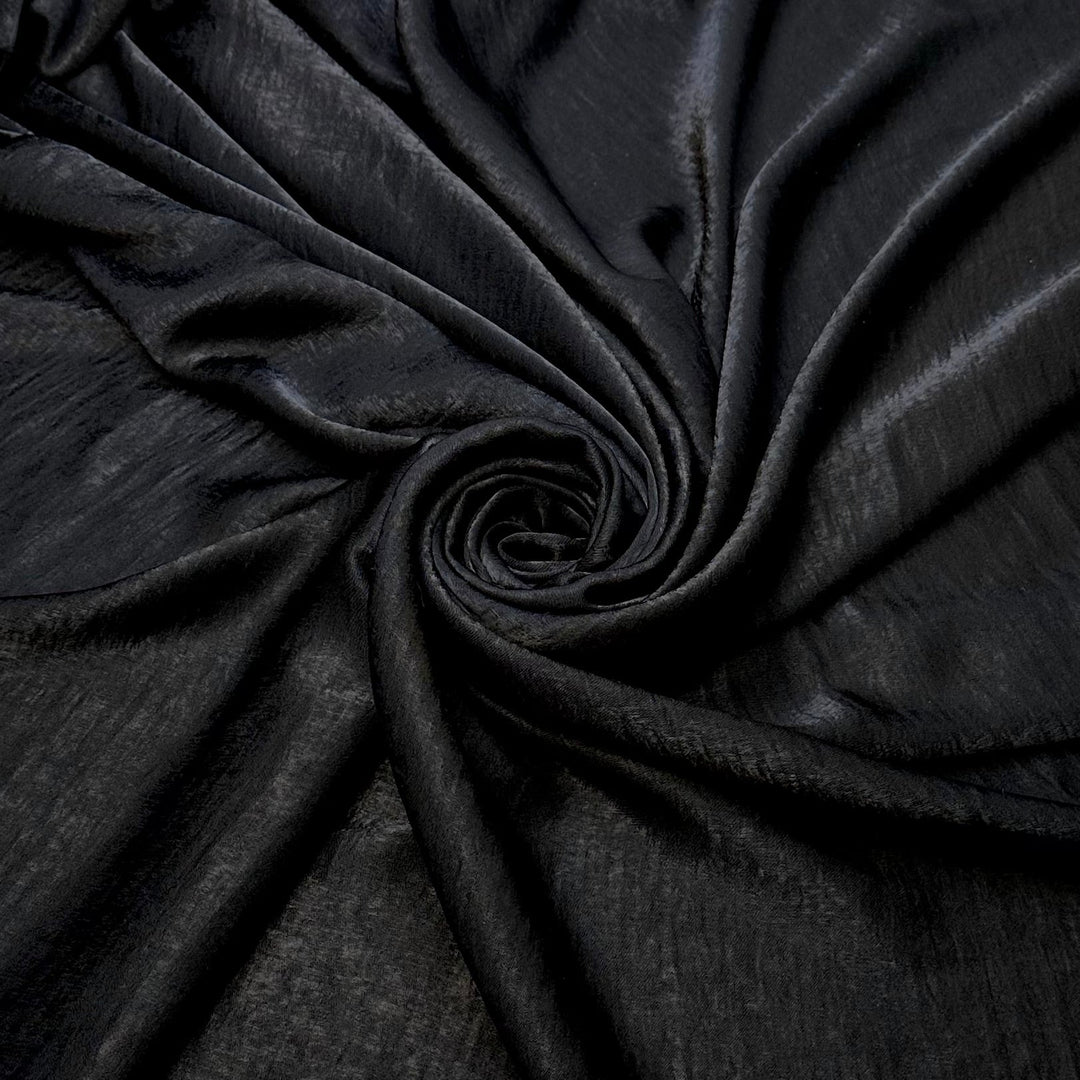 Mysterious Figure - Polyester Blend Woven - Black - Bundles - True Deadstock fabric Fabric by private - Sustainable Textile | FABCYCLE