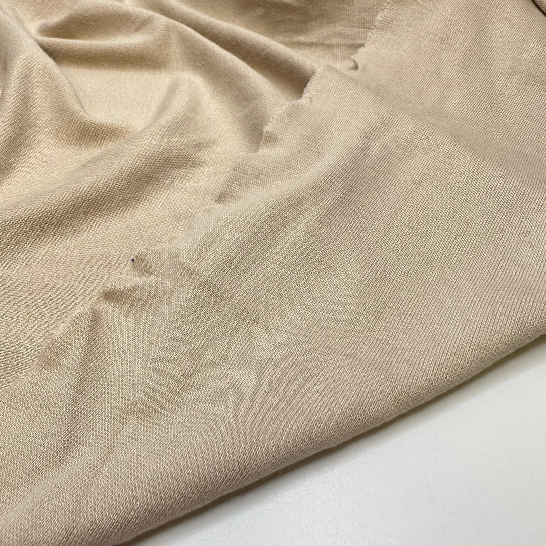 Naked Almonds - Rib Knit Bamboo/Cotton Knit - Dark Cream - Bundles - True Deadstock fabric Fabric by private - Sustainable Textile | FABCYCLE