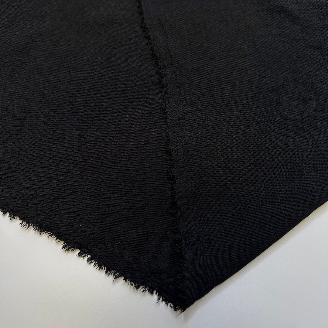Napping The Day Away - Polyester Blend Woven - Black - 1.55M Bundle - True Deadstock fabric Fabric by private - Sustainable Textile | FABCYCLE