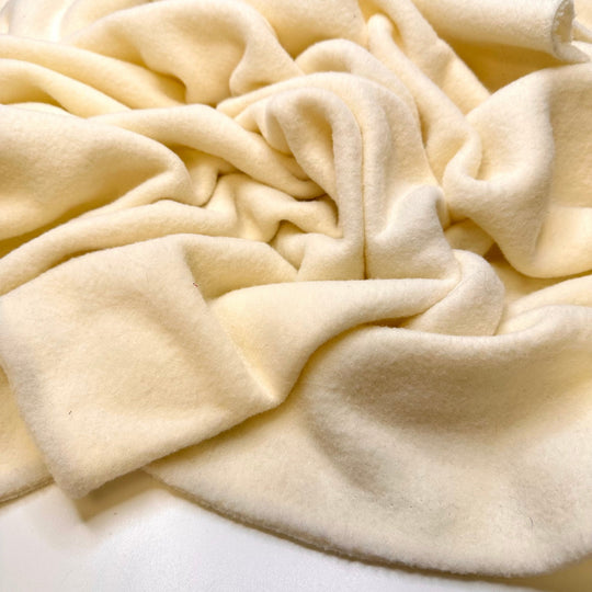 Natural Enhancement - Fleece Poly Knit - Cream - 1.2M Bundle - True Deadstock fabric Fabric by private - Sustainable Textile | FABCYCLE