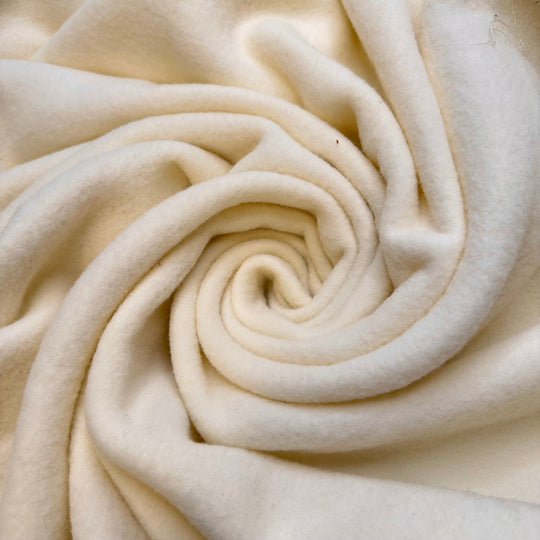 Natural Enhancement - Fleece Poly Knit - Cream - 1.2M Bundle - True Deadstock fabric Fabric by private - Sustainable Textile | FABCYCLE