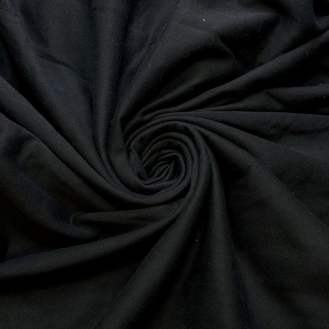 Naturally Sweet - Brushed French Terry Natural Blend Knit - Black - 1.2M Bundle - True Deadstock fabric Fabric by private - Sustainable Textile | FABCYCLE