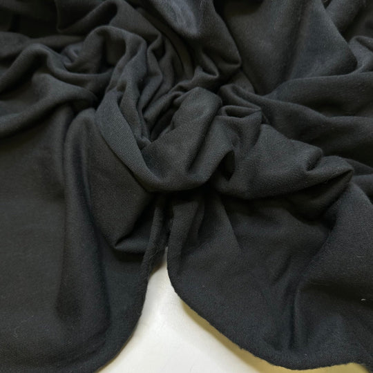 Naturally Sweet - Brushed French Terry Natural Blend Knit - Black - 1.2M Bundle - True Deadstock fabric Fabric by private - Sustainable Textile | FABCYCLE