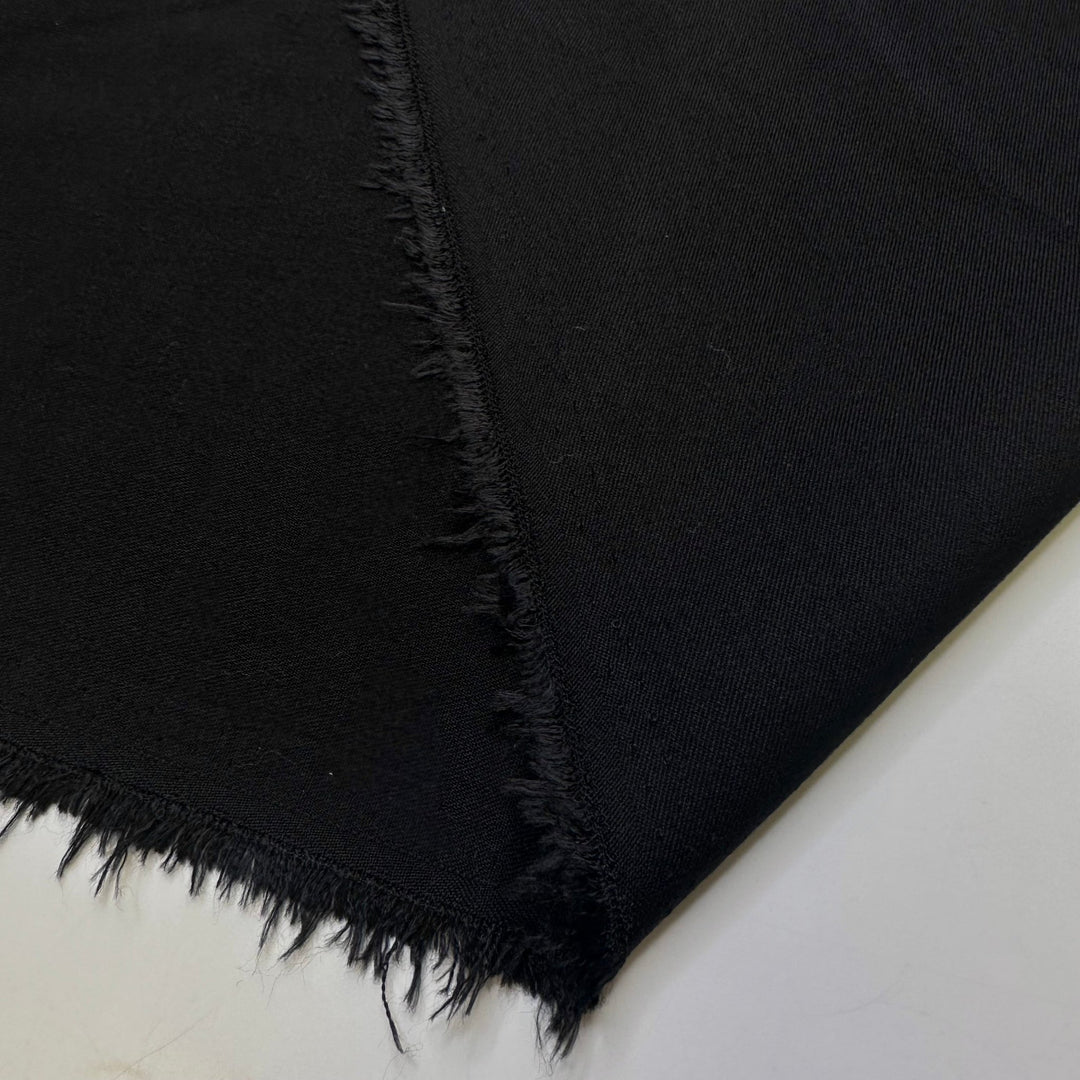 Ned Land - Synthetic Blend Woven - Black - 2.2M Bundle - True Deadstock fabric Fabric by private - Sustainable Textile | FABCYCLE