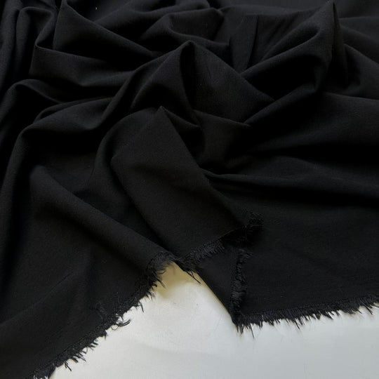 Ned Land - Synthetic Blend Woven - Black - 2.2M Bundle - True Deadstock fabric Fabric by private - Sustainable Textile | FABCYCLE
