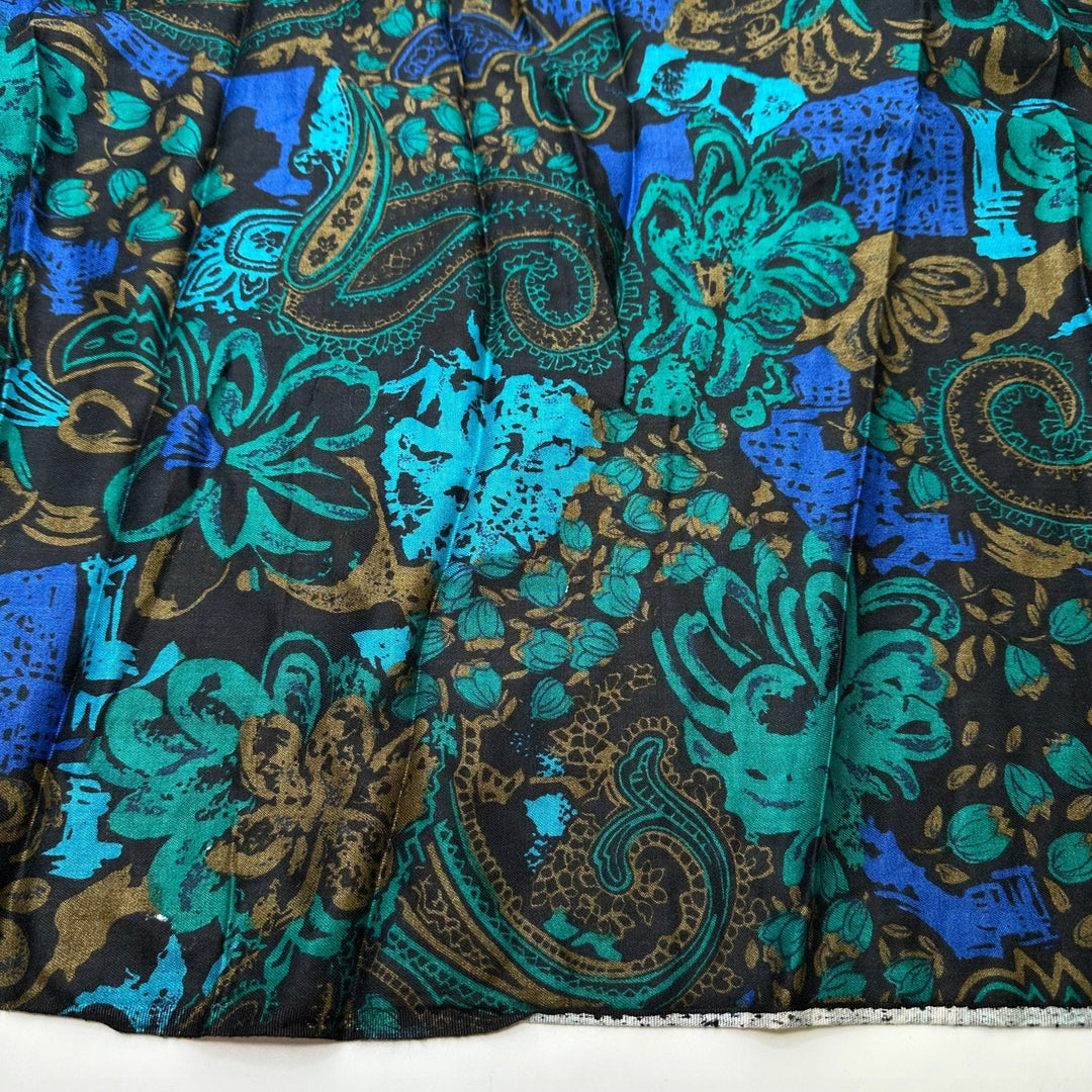 Need To Be Seen - Cotton Woven - Blue/Green Paisley - 1.45M Bundle - True Deadstock fabric Fabric by private - Sustainable Textile | FABCYCLE
