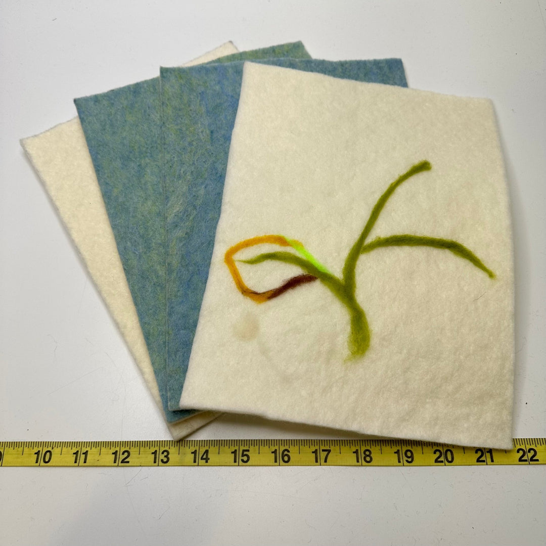 Needle Felting Pads Felt - Cream Multi - 4 Pack - True Deadstock supplies Fabric by private - Sustainable Textile | FABCYCLE