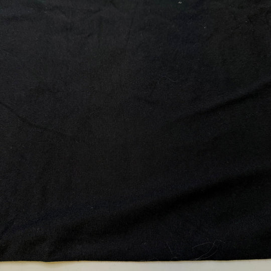 Nestled In The Bushes - Tubular Rib Knit Cotton Blend Knit - Black - 2M Bundle - True Deadstock fabric Fabric by private - Sustainable Textile | FABCYCLE