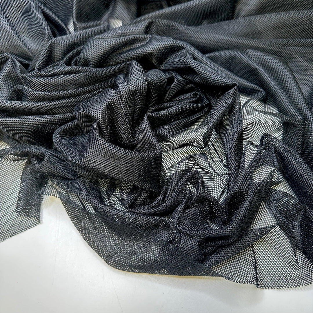 Net Fishing - Mesh Poly Knit - Black - 2.7M Bundle - True Deadstock fabric Fabric by private - Sustainable Textile | FABCYCLE