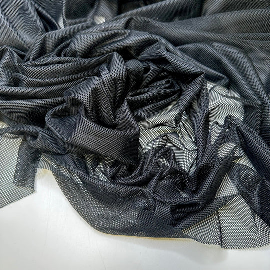 Net Fishing - Mesh Poly Knit - Black - 2.7M Bundle - True Deadstock fabric Fabric by private - Sustainable Textile | FABCYCLE