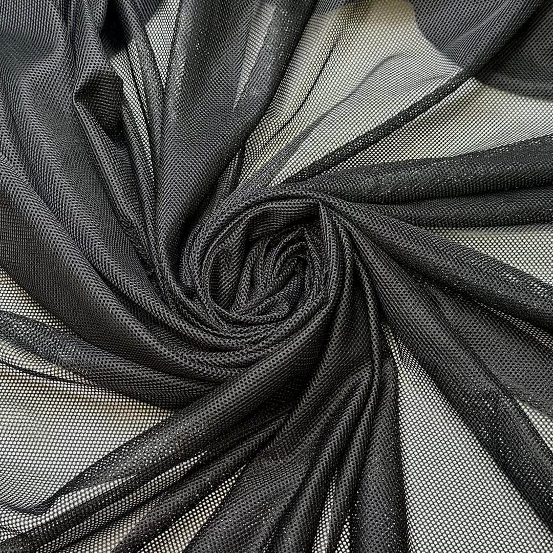 Net Fishing - Mesh Poly Knit - Black - 2.7M Bundle - True Deadstock fabric Fabric by private - Sustainable Textile | FABCYCLE