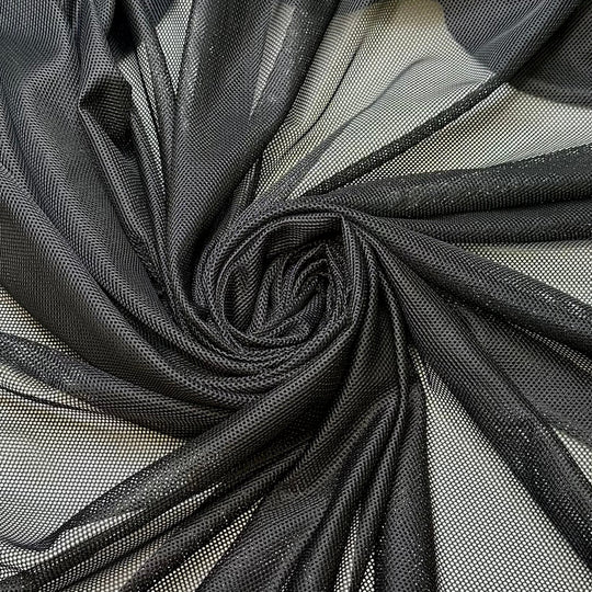 Net Fishing - Mesh Poly Knit - Black - 2.7M Bundle - True Deadstock fabric Fabric by private - Sustainable Textile | FABCYCLE