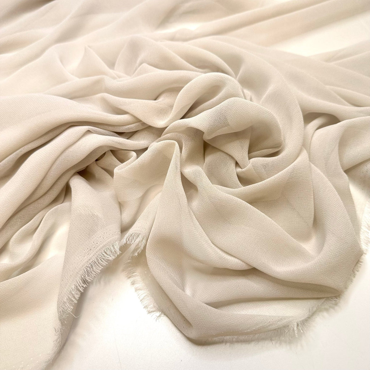Neutrals Only - Chiffon Poly Woven - Taupe - Bundles - True Deadstock fabric Fabric by private - Sustainable Textile | FABCYCLE