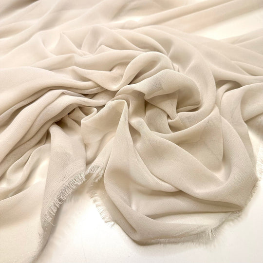 Neutrals Only - Chiffon Poly Woven - Taupe - Bundles - True Deadstock fabric Fabric by private - Sustainable Textile | FABCYCLE