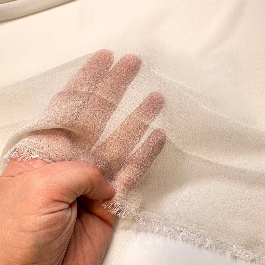 Neutrals Only - Chiffon Poly Woven - Taupe - Bundles - True Deadstock fabric Fabric by private - Sustainable Textile | FABCYCLE