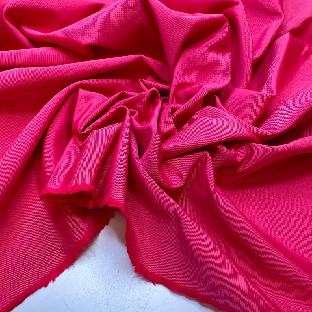 Never A Dull Moment - Rib Weave Poly Woven - Dark Pink - 1.6M Bundle - True Deadstock fabric Fabric by private - Sustainable Textile | FABCYCLE