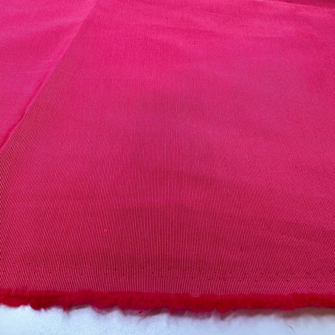 Never A Dull Moment - Rib Weave Poly Woven - Dark Pink - 1.6M Bundle - True Deadstock fabric Fabric by private - Sustainable Textile | FABCYCLE