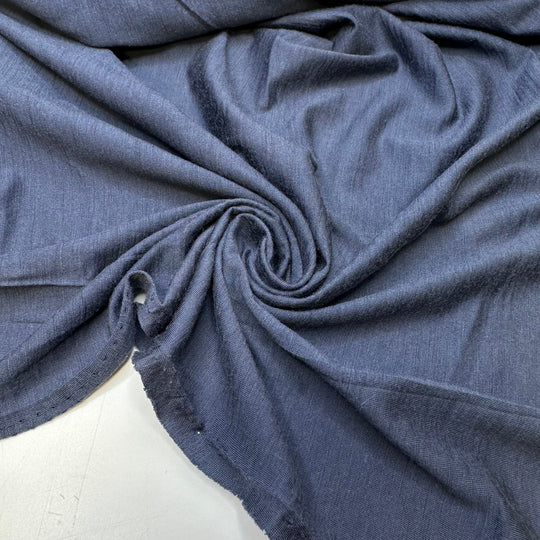 Never See The Shark - Jersey Merino Wool Knit - Navy - Bundles - True Deadstock fabric Fabric by private - Sustainable Textile | FABCYCLE