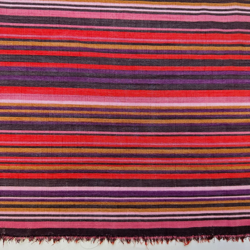New Brunswick - Polyester Blend Woven - Dark Red/Purple Stripes - 2.2M Bundle - True Deadstock fabric Fabric by private - Sustainable Textile | FABCYCLE