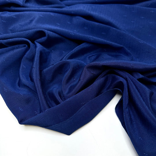 New Building Blocks - Chiffon Satin Poly Woven - Navy Geometric - 1.3M Bundle - True Deadstock fabric Fabric by private - Sustainable Textile | FABCYCLE