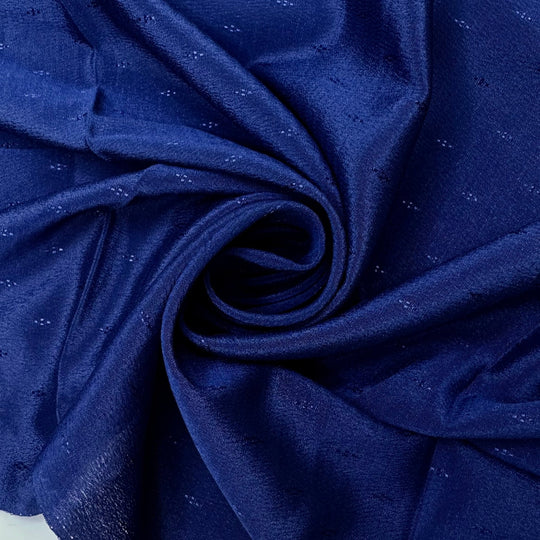 New Building Blocks - Chiffon Satin Poly Woven - Navy Geometric - 1.3M Bundle - True Deadstock fabric Fabric by private - Sustainable Textile | FABCYCLE