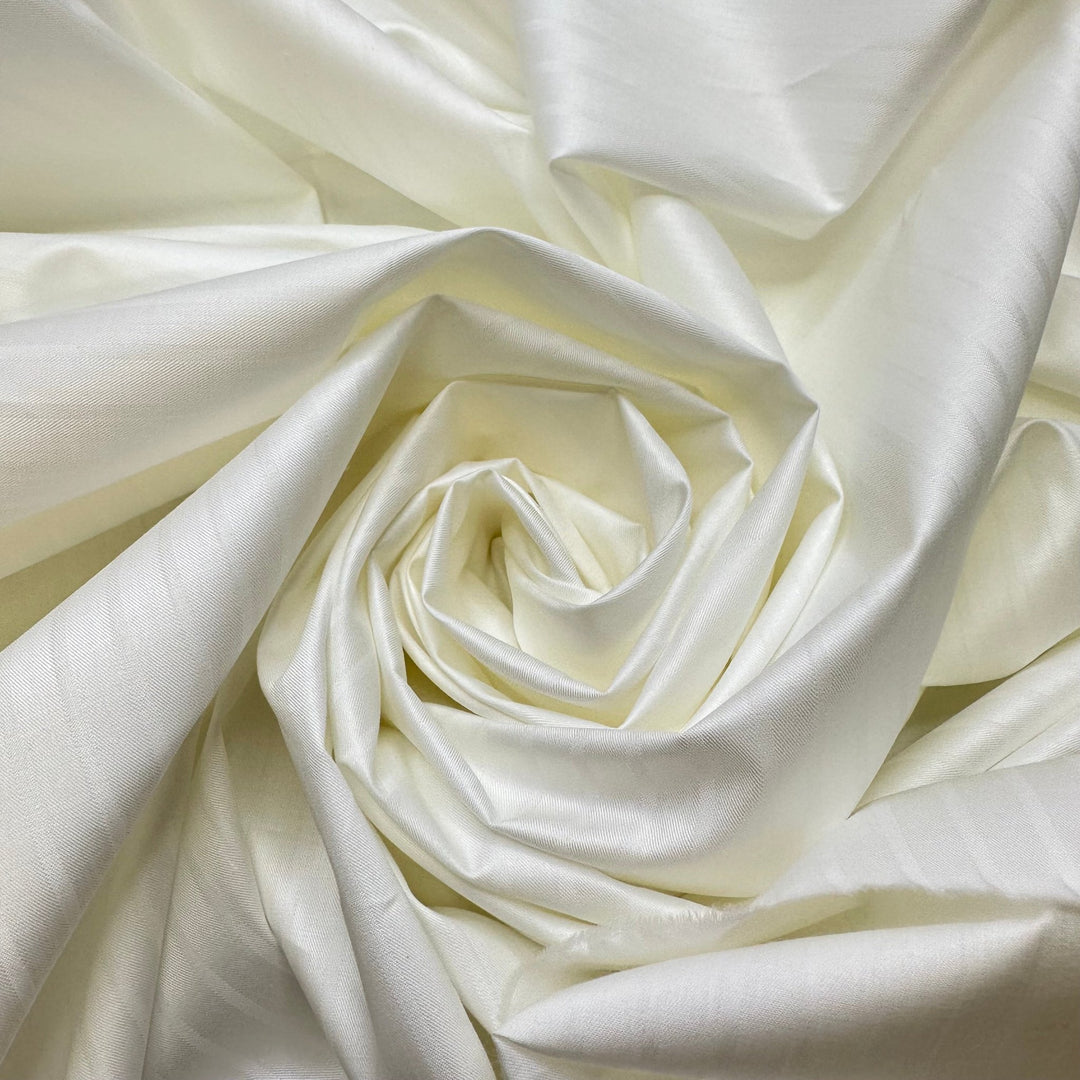 New Business - Sateen Cotton Woven - White Pinstripe - 2M Bundle - True Deadstock fabric Fabric by private - Sustainable Textile | FABCYCLE
