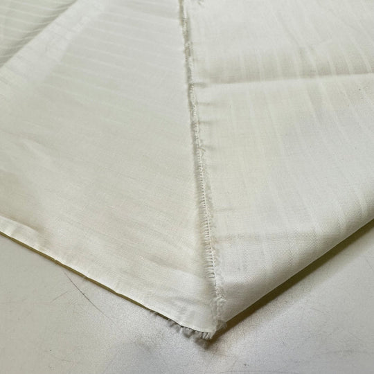 New Business - Sateen Cotton Woven - White Pinstripe - 2M Bundle - True Deadstock fabric Fabric by private - Sustainable Textile | FABCYCLE