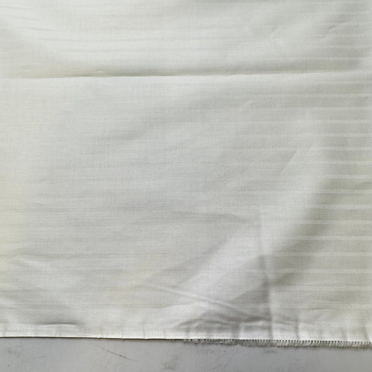 New Business - Sateen Cotton Woven - White Pinstripe - 2M Bundle - True Deadstock fabric Fabric by private - Sustainable Textile | FABCYCLE