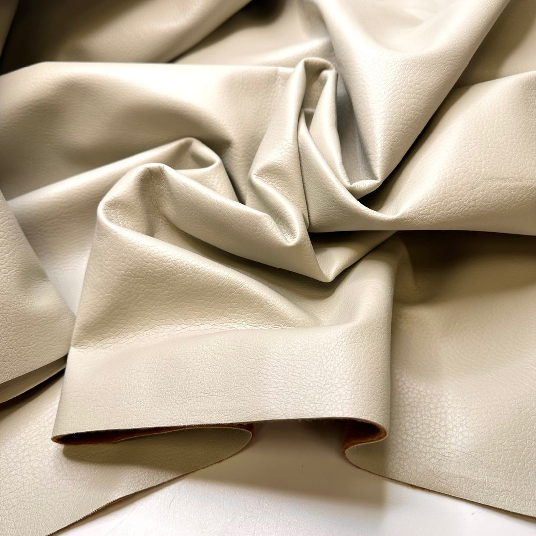 New Car Interior - Pleather Polyester Backing PU/Acrylic Woven - Light Grey/Beige - 3.3M Bundle - True Deadstock fabric Fabric by private - Sustainable Textile | FABCYCLE