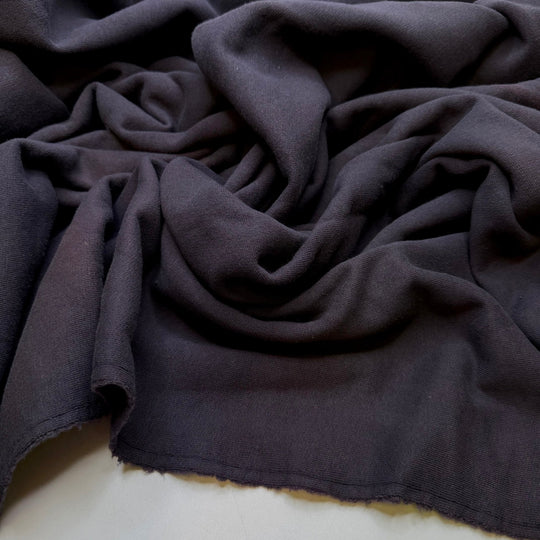 New Hiking Boots - Jersey Fleece Cotton Blend Knit - Dark Grey - 1.4M Bundle - True Deadstock fabric Fabric by private - Sustainable Textile | FABCYCLE