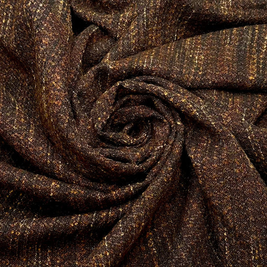New Job New Suit - Tweed Wool Blend Woven - Brown Multi - 1.5M Bundle - True Deadstock fabric Fabric by private - Sustainable Textile | FABCYCLE