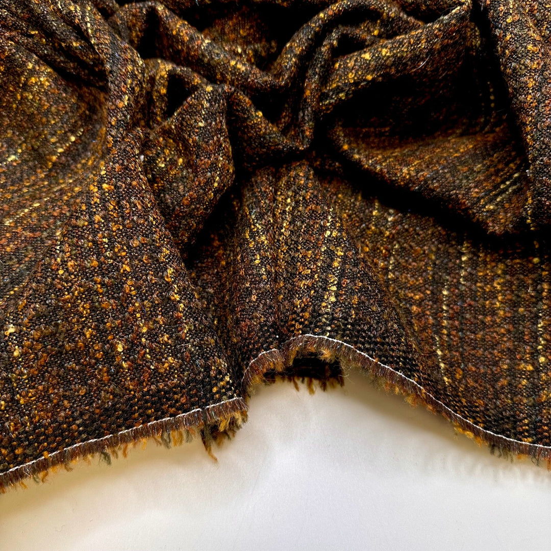 New Job New Suit - Tweed Wool Blend Woven - Brown Multi - 1.5M Bundle - True Deadstock fabric Fabric by private - Sustainable Textile | FABCYCLE