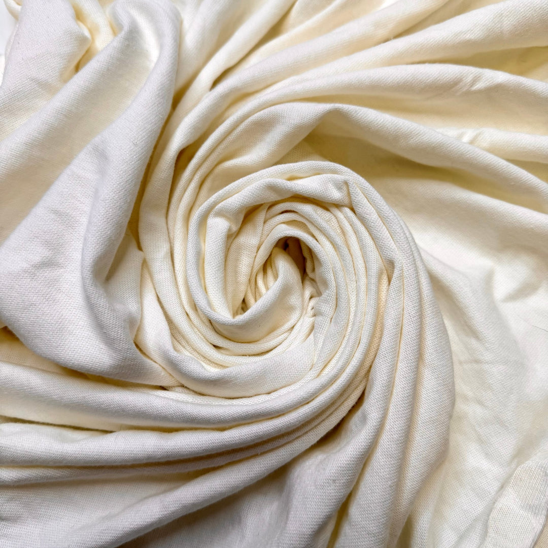 New Malaria Treatments - Jersey Cotton Blend Knit - Cream - 1.5M Bundle - True Deadstock fabric Fabric by private - Sustainable Textile | FABCYCLE
