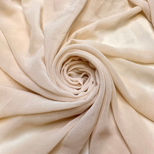 New School Wardrobe - Crepe Poly Woven - Dark Cream - 1.9M Bundle - True Deadstock fabric Fabric by private - Sustainable Textile | FABCYCLE