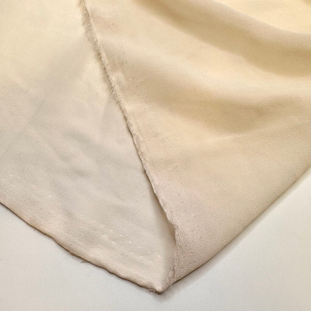 New School Wardrobe - Crepe Poly Woven - Dark Cream - 1.9M Bundle - True Deadstock fabric Fabric by private - Sustainable Textile | FABCYCLE