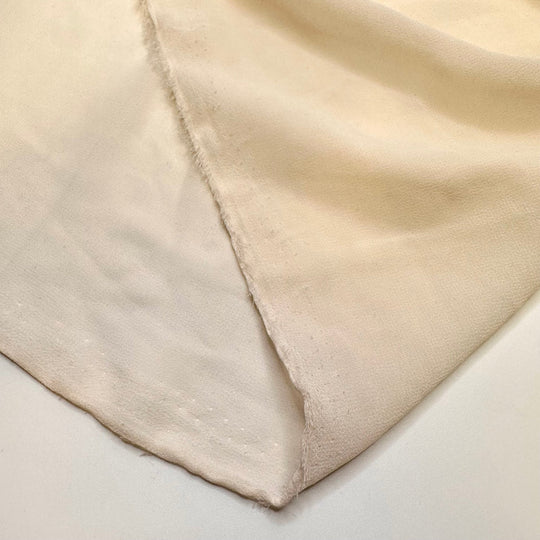 New School Wardrobe - Crepe Poly Woven - Dark Cream - 1.9M Bundle - True Deadstock fabric Fabric by private - Sustainable Textile | FABCYCLE