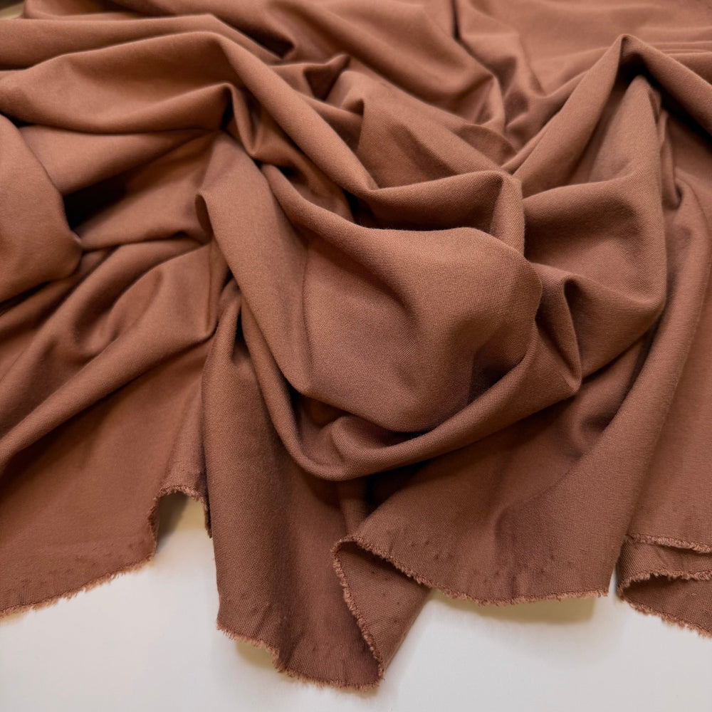 New Soil - Ponte Polyester Blend Knit - Brown - 0.95M Bundle - True Deadstock fabric Fabric by private - Sustainable Textile | FABCYCLE