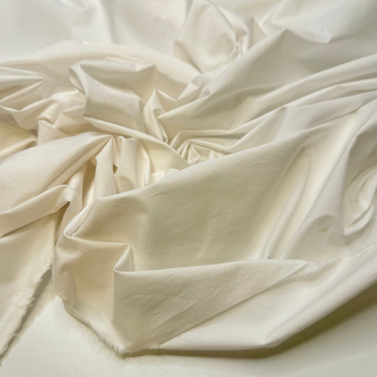 New York Winters - Cotton/Nylon Woven - White - Bundles - True Deadstock fabric Fabric by private - Sustainable Textile | FABCYCLE