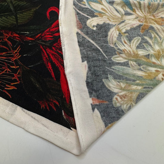 Night After The Solstice - Jersey Polyester Blend Knit - Black Multi Floral - 0.8M Bundle - True Deadstock fabric Fabric by private - Sustainable Textile | FABCYCLE