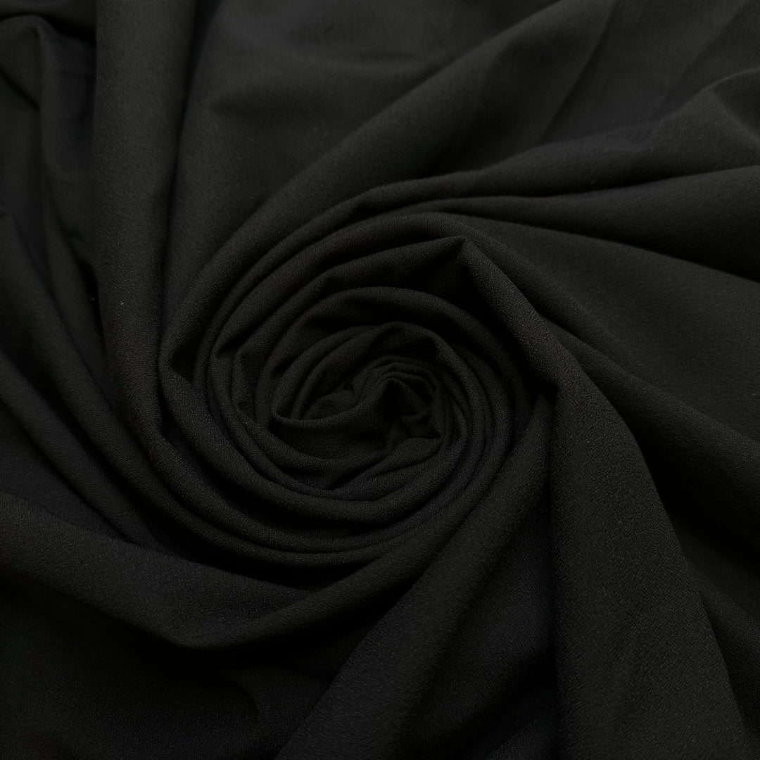 No Emails After Work - Polyester Blend Woven - Black - 2.4M Bundle - True Deadstock fabric Fabric by private - Sustainable Textile | FABCYCLE