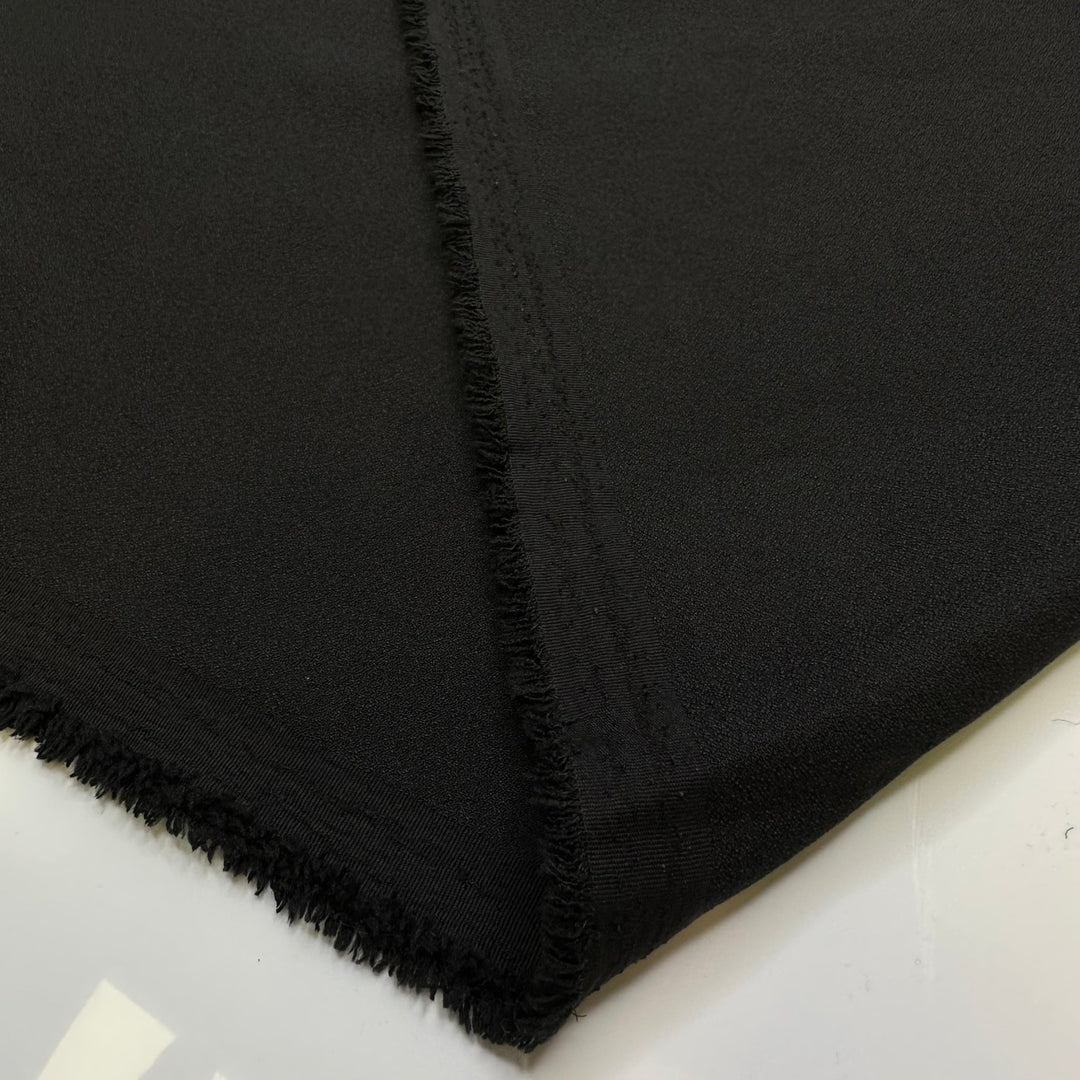 No Emails After Work - Polyester Blend Woven - Black - 2.4M Bundle - True Deadstock fabric Fabric by private - Sustainable Textile | FABCYCLE