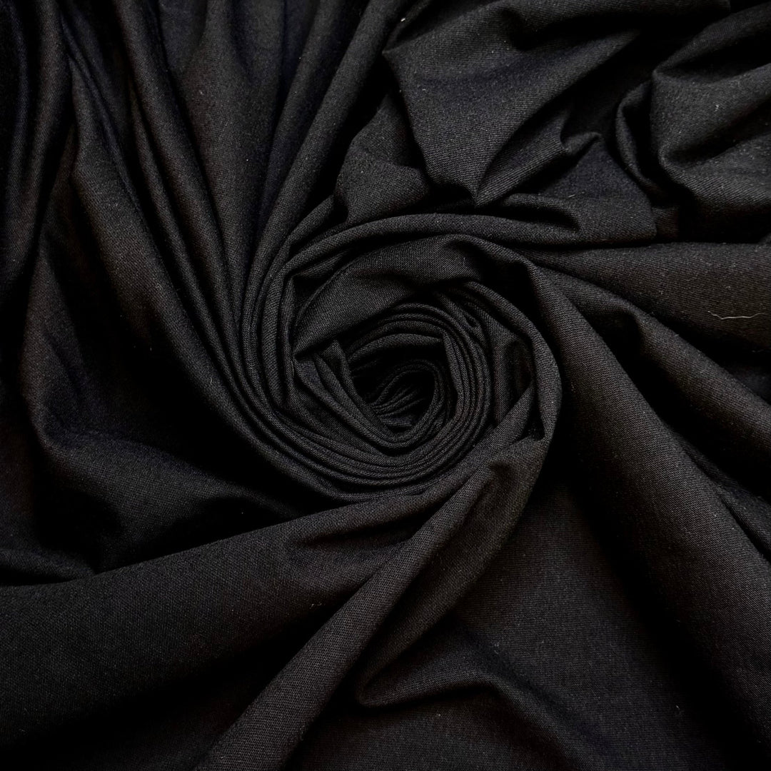 No Landfall Of Hurricanes - Jersey Cotton Knit - Black - 2.5M Bundle - True Deadstock fabric Fabric by private - Sustainable Textile | FABCYCLE
