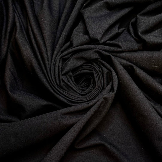 No Landfall Of Hurricanes - Jersey Cotton Knit - Black - 2.5M Bundle - True Deadstock fabric Fabric by private - Sustainable Textile | FABCYCLE