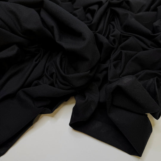 No Landfall Of Hurricanes - Jersey Cotton Knit - Black - 2.5M Bundle - True Deadstock fabric Fabric by private - Sustainable Textile | FABCYCLE