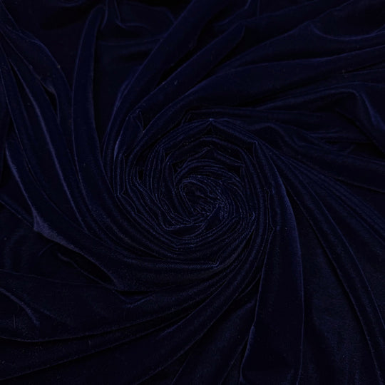 No Light Pollution - Vintage Velvet Poly Woven - Dark Navy - 1.3M Bundle - True Deadstock fabric Fabric by private - Sustainable Textile | FABCYCLE