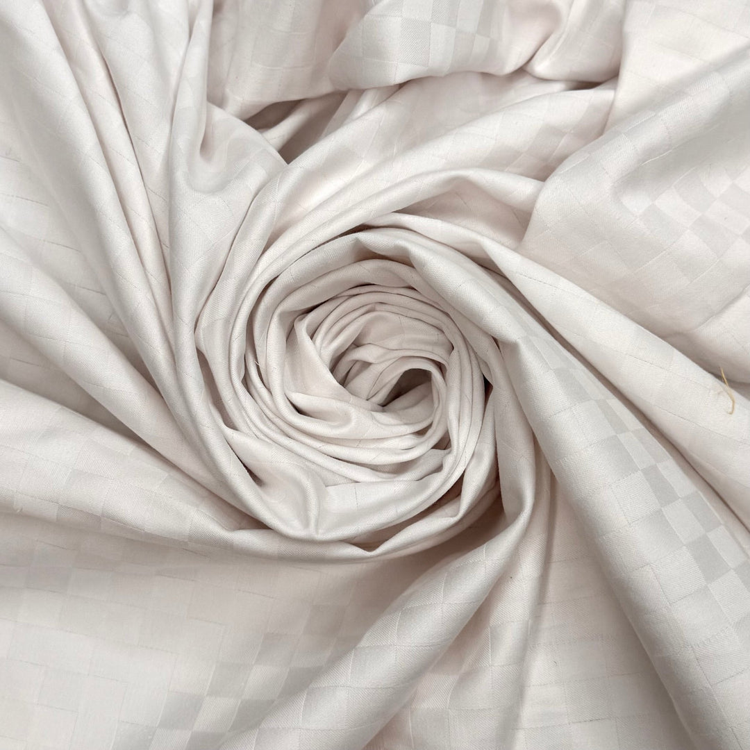 No More Puns Please - Cotton Woven - White Checkerboard - 2.7M Bundle - True Deadstock fabric Fabric by private - Sustainable Textile | FABCYCLE