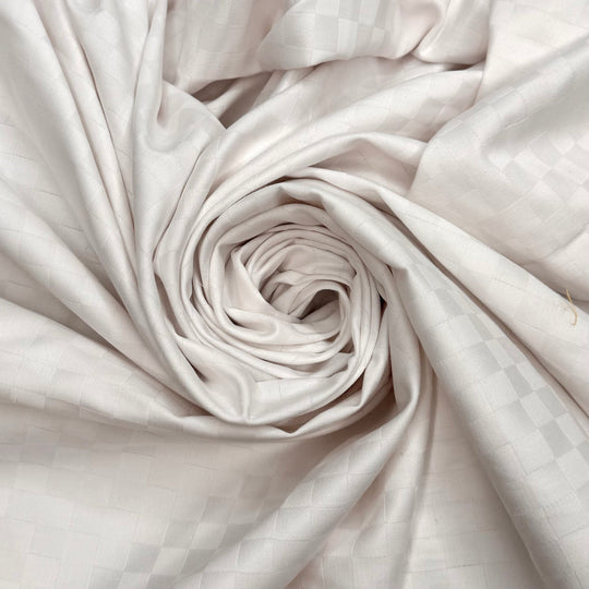 No More Puns Please - Cotton Woven - White Checkerboard - 2.7M Bundle - True Deadstock fabric Fabric by private - Sustainable Textile | FABCYCLE
