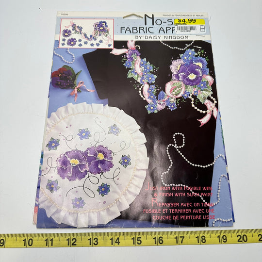 No Sew Floral Fabric Applique Applique - Blue Multi - Individual - True Deadstock supplies Fabric by private - Sustainable Textile | FABCYCLE