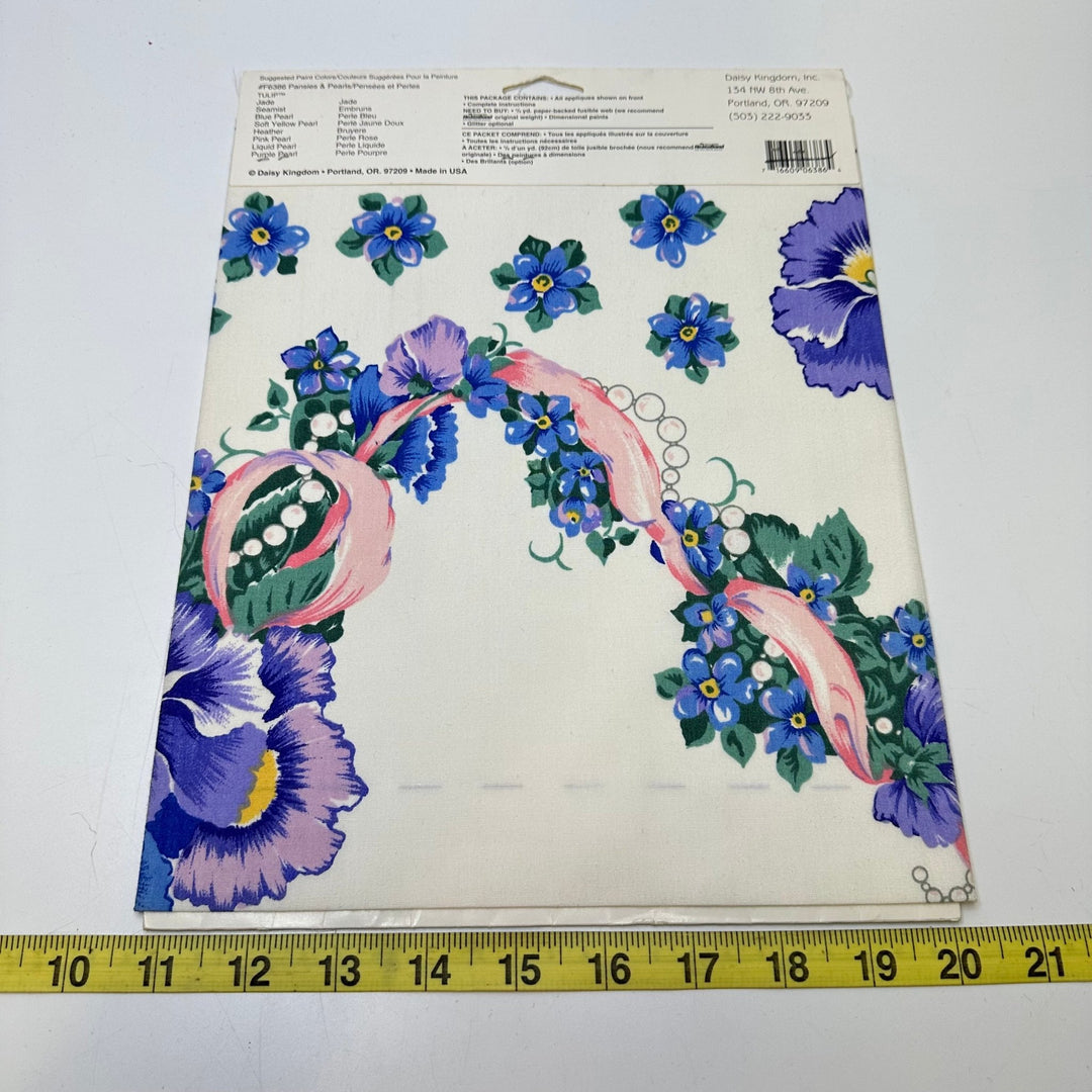 No Sew Floral Fabric Applique Applique - Blue Multi - Individual - True Deadstock supplies Fabric by private - Sustainable Textile | FABCYCLE